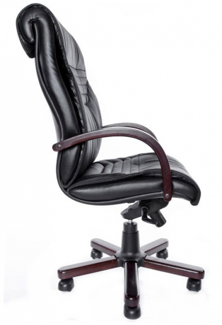 Офисное кресло руководителя Вип Экстра МБ кожа черная