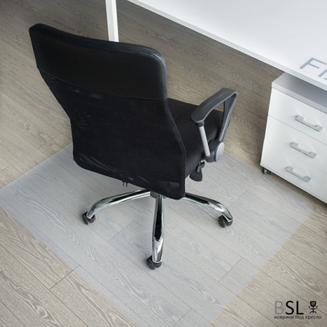 Коврик под кресло 1000*1200 мм, матовый, "песок", полипропилен 1,2 мм.