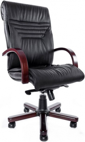 Офисное кресло руководителя Вип Экстра МБ экокожа черная