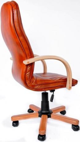 Офисное кресло руководителя Дипломат Экстра кожа коричневая