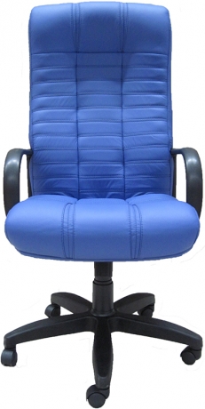 Кресло офисное Атлант Стандарт кожа светло-синяя