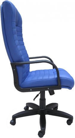 Кресло офисное Атлант Стандарт кожа светло-синяя