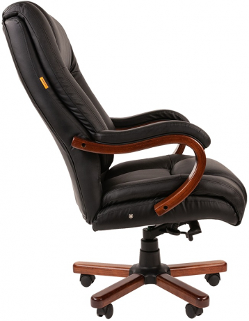 Офисное кресло руководителя Chairman 503 кожа черный