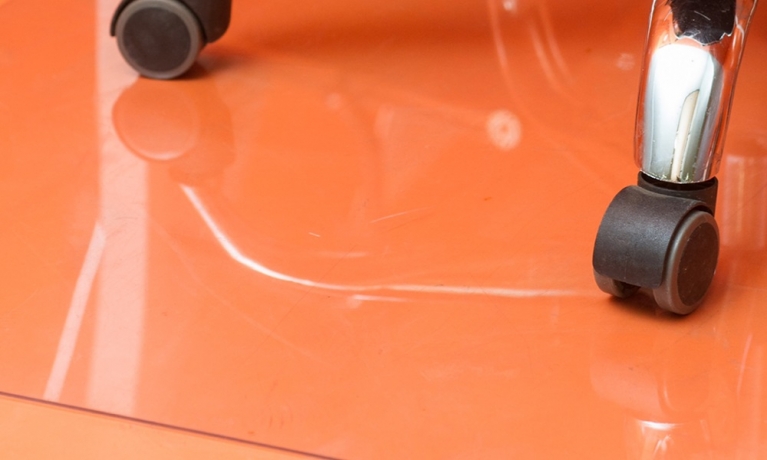 Коврик под кресло 900*1200 мм, прозрачный, гладкий, поликарбонат 0,8 мм.