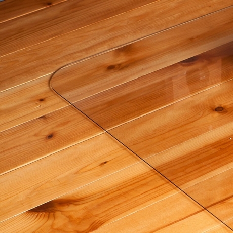 Коврик под кресло 900*1200 мм, прозрачный, гладкий, поликарбонат 0,8 мм.