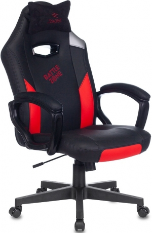 Кресло компьютерное игровое Zombie HERO BATTLEZONE черный/красный экокожа