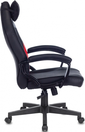 Кресло компьютерное игровое Zombie HERO BATTLEZONE черный/красный экокожа