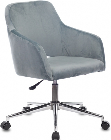 Компьютерное кресло Бюрократ CH-380SL ткань голубая сталь
