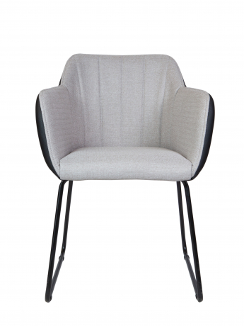 Стул Norden Bravo серая ткань/черная экокожа