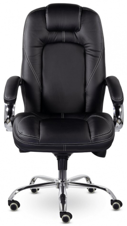 Кресло руководителя UTFC Аризона СН-400 В хром/МБ экокожа черный