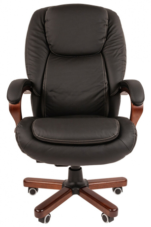 Офисное кресло руководителя Chairman 408 кожа черный