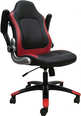 Кресло компьютерное игровое Zombie VIKING-1N черный/красный экокожа