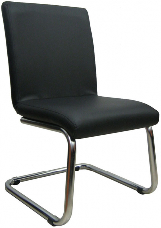 Стул офисный Евростиль 250 (стул сбербанк) кожзам черный