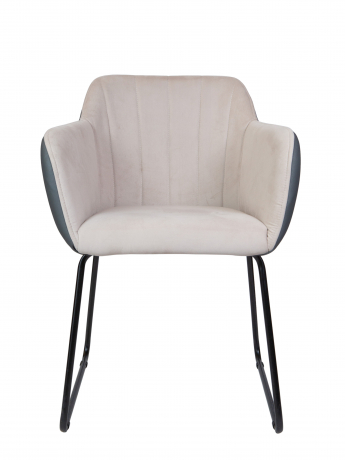 Стул Norden Bravo бежевая ткань/серая экокожа