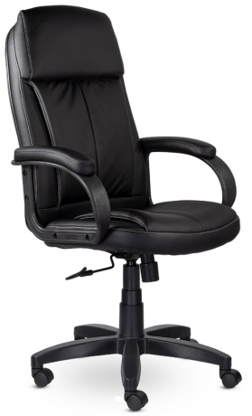 Кресло руководителя UTFC Калифорния СН-438 В пластик-люкс 727 экокожа черный