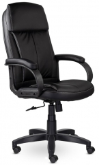 Кресло руководителя UTFC Калифорния СН-438 В пластик-люкс 727 экокожа черный