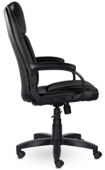 Кресло руководителя UTFC Калифорния СН-438 В пластик-люкс 727 экокожа черный