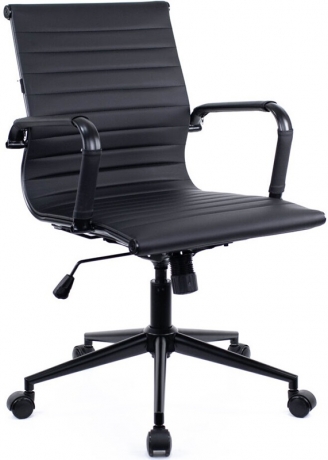 Компьютерное кресло Everprof Leo Black T экокожа черная