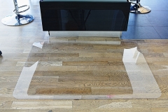 Коврик под кресло 900*900 мм, прозрачный, гладкий, поликарбонат 1,5 мм.