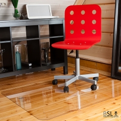 Коврик под кресло 900*900 мм, прозрачный, гладкий, поликарбонат 1,5 мм.