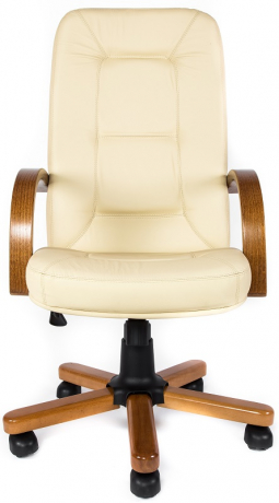 Офисное кресло руководителя Пилот Экстра экокожа бежевая
