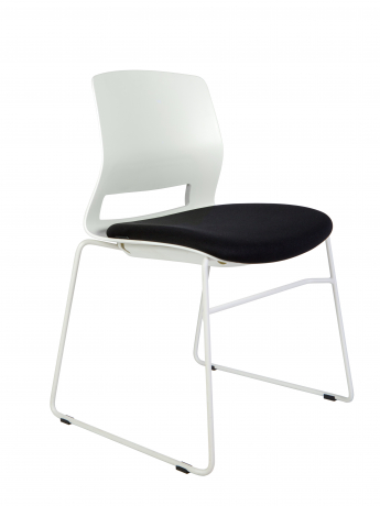 Стул Norden One белый пластик/черная ткань