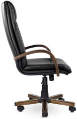 Кресло руководителя UTFC Артекс B дерево кожа черная