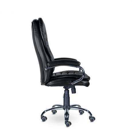 Кресло офисное UTFC Вермонт СН-151 В хром/ХДП/МБ экокожа черный