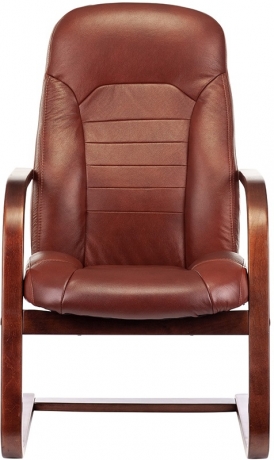 Офисное конференц-кресло Бюрократ T-9923Walnut-AV черный кожа