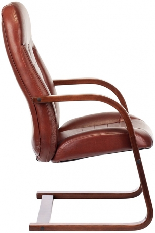 Офисное конференц-кресло Бюрократ T-9923Walnut-AV черный кожа