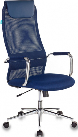 Кресло офисное Бюрократ KB-9N синий сетка/ткань