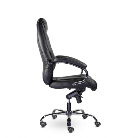 Кресло офисное UTFC Аляска СН-153 В хром/ХДП/МБ экокожа черный