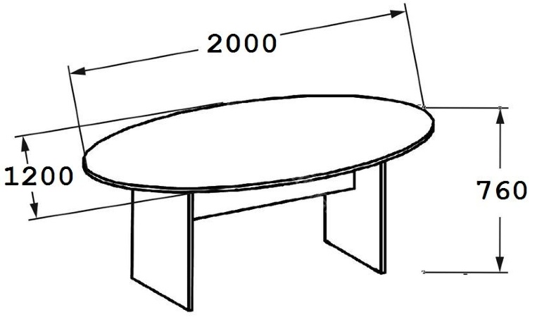Стол офисный для переговоров Арго А-028 (200*120*76)