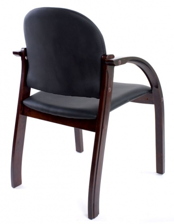 Стул офисный Джуно кожа черная