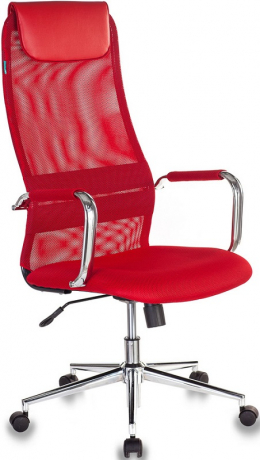 Кресло офисное Бюрократ KB-9N красный сетка/ткань