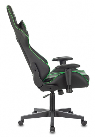 Кресло компьютерное игровое Zombie A4 черный/зеленый экокожа