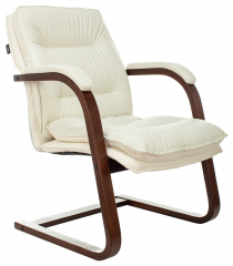 Кресло Бюрократ T-9927WALNUT-AV слоновая кость