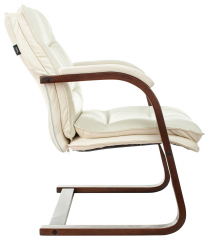 Кресло Бюрократ T-9927WALNUT-AV слоновая кость