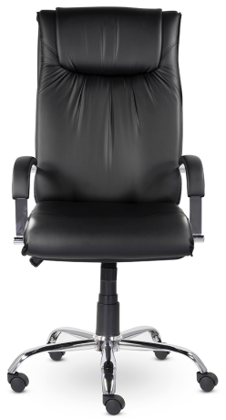 Кресло руководителя UTFC Артекс B хром кожа черная