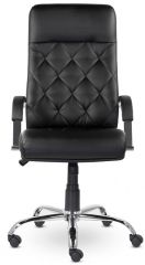 Кресло руководителя UTFC Верона К-10 В хром экокожа черный
