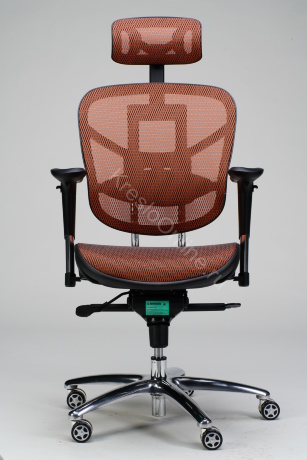 Ортопедическое офисное кресло Norden Стартрек оранжевая сетка