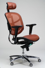 Ортопедическое офисное кресло Norden Стартрек оранжевая сетка