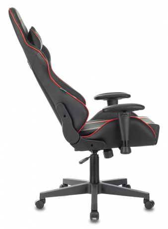 Кресло компьютерное игровое Zombie A4 черный/красный экокожа
