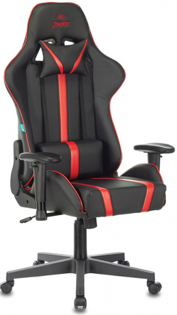 Кресло компьютерное игровое Zombie A4 черный/красный экокожа