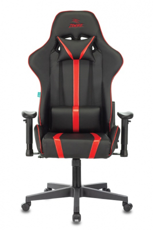 Кресло компьютерное игровое Zombie A4 черный/красный экокожа