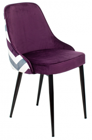Стул для кухни Бюрократ KF-5 фиолетовый зигзаг
