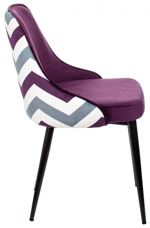 Стул для кухни Бюрократ KF-5 фиолетовый зигзаг