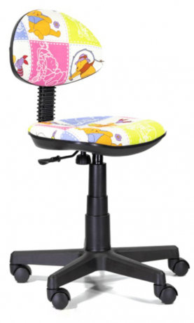 Детское компьютерное кресло UTFC Стар Б/п овалина пластик ткань Винни Пух квадрат